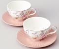 Чайный набор "ВРЕМЕНА ГОДА" на 2 персоны, 4 предметов (250 мл), розовый