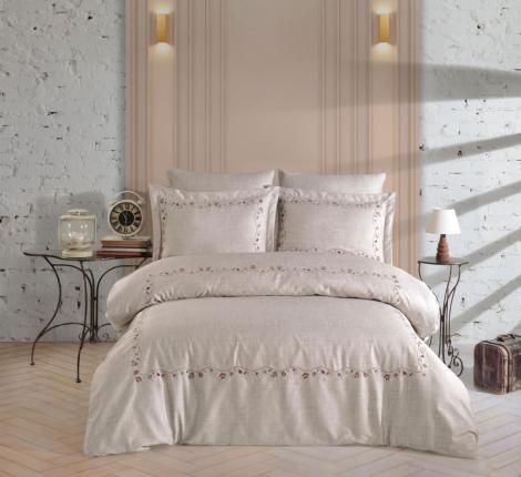 Постельное бельё "DANTELA VITA" сатин с вышивкой GALENA, Евро