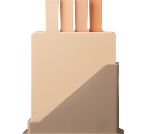 Набор из 4-х досок на подставке "AGNESS", бежевый