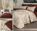 Постельное бельё с одеялом "Kazanov.A." Linen Batik (корица лен) Сатин, Евро