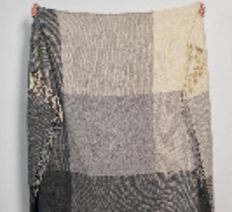 Плед "WOOLEN" (шерсть 100%) 150х200, серо-графитовый