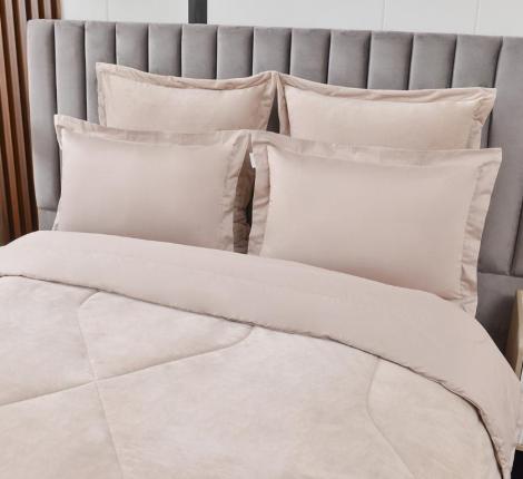 Постельное белье с одеялом "Sofi de Marko" Энрике (кремовый-м) Велюр, Семейный