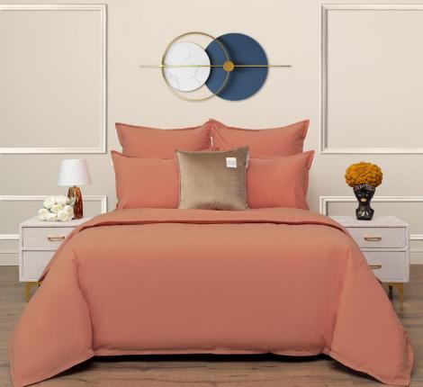 Постельное белье "Sofi de Marko" Саммер (кирпичный) Варёный хлопок, Семейный