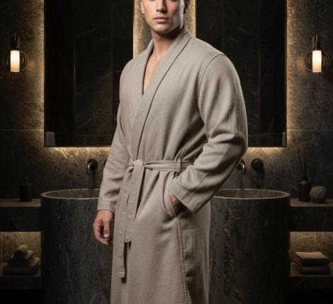 Мужской халат "Sofi de Marko" Дориан (бежевый), S-M