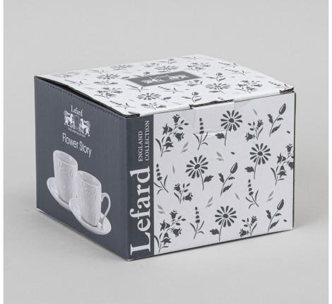 Чайный набор "FLOWERS STORY" на 2 персоны, 4 предмета (220 мл)