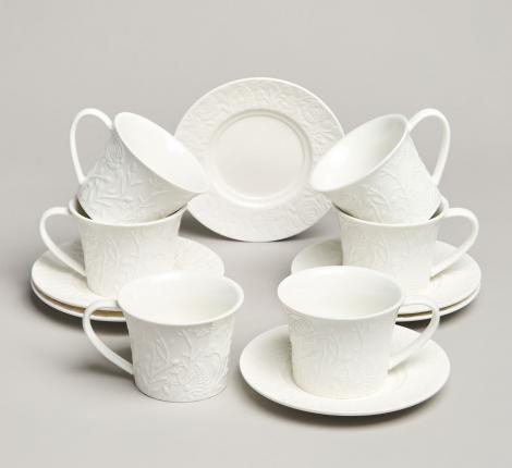 Чайный набор "MEADOW" на 6 персон, 12 предметов (250 мл)