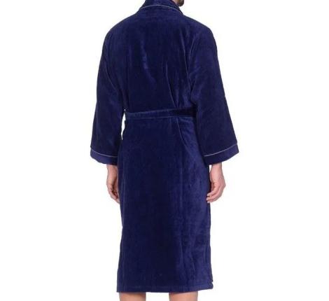 Халат мужской велюровый Maison D'or "BOSWELL" синий, 3XL(54)/4XL(56)