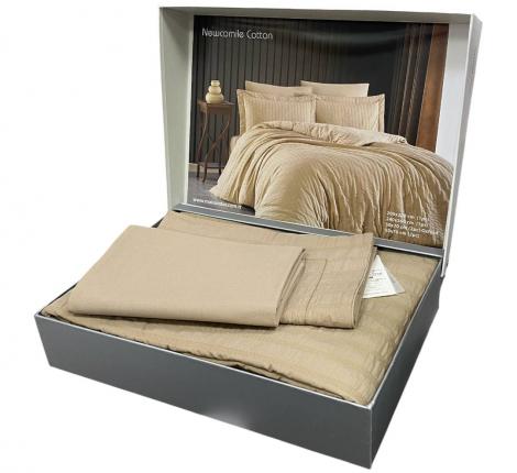 Постельное бельё "Maison D'or" NEW CAMILLE Жатый сатин 1,5 спальный, бежевый