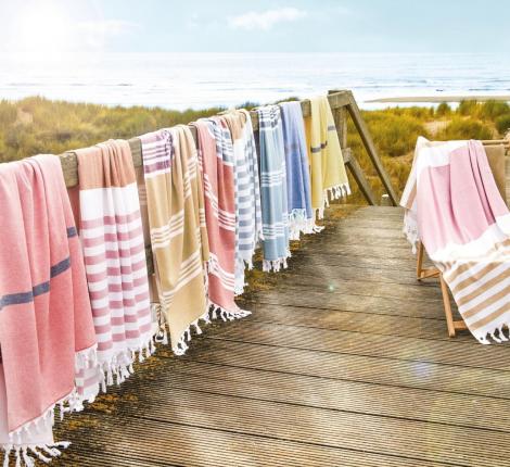 Пляжное полотенце "Blanc des Vosges" LITTORAL BOIS DE ROSE, 100х180