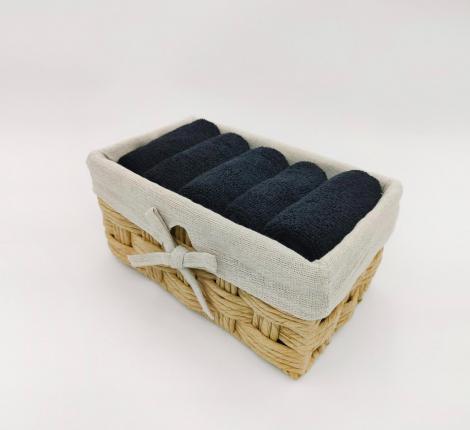 Набор махровых салфеток "Sofi de Marko" Дэйзи 30х50-5шт., черный