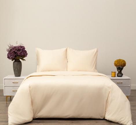 Постельное белье "Siberia" Сэнди (кремовая) Ранфорс, 2 спальный (70х70)