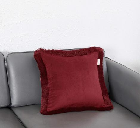 Наволочка декоративная "Sofi de Marko" Фаина (бордо) Велюр, 45х45 (1шт.)