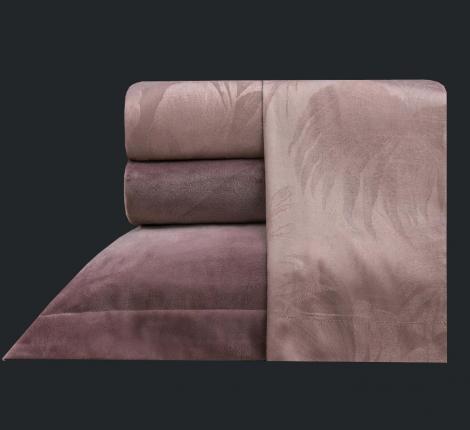 Постельное белье с одеялом "Kazanov.A." Lindor J'Adore (пыльная роза) Велюр/Тенсел, Евро