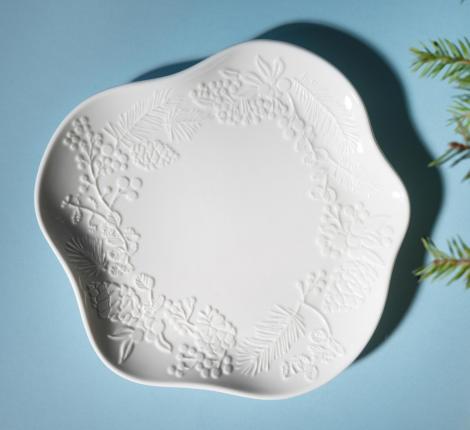 Набор фигурных закусочных тарелок 2 штуки "CELEBRATION", диаметр 20,5 см