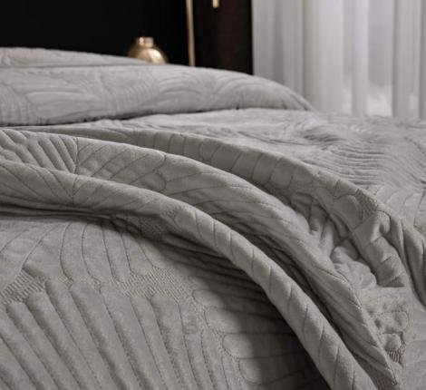 Покрывало "Sofi de Marko" Ноэль (белый) Велюр, 160х220