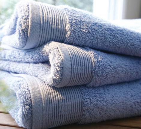 Полотенце махровое "Blanc des Vosges" UNI BLEUET (голубой), 40х60