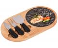Набор для сыра "СЕКРЕТНЫЕ ИНГРЕДИЕНТЫ" (чёрный) 4 предмета, 30*17*2,5 см