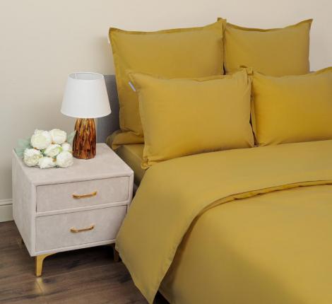 Постельное белье "Sofi de Marko" Саммер (горчичный) Варёный хлопок, Евро