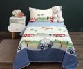 Постельное белье детское с одеялом "Sofi de Marko" Машинки Сатин, 1,5 спальный