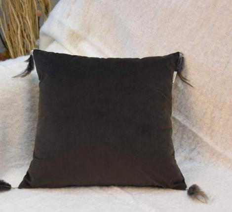 Наволочка декоративная "Sofi de Marko" Жасмин (шоколад) Велюр, 45х45 