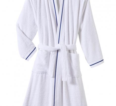 Халат махровый "Blanc des Vosges" PLAISANCE BLANC (белый), M
