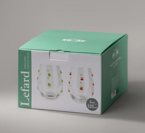 Набор стаканов 4 штуки "FRUITY", 520 мл