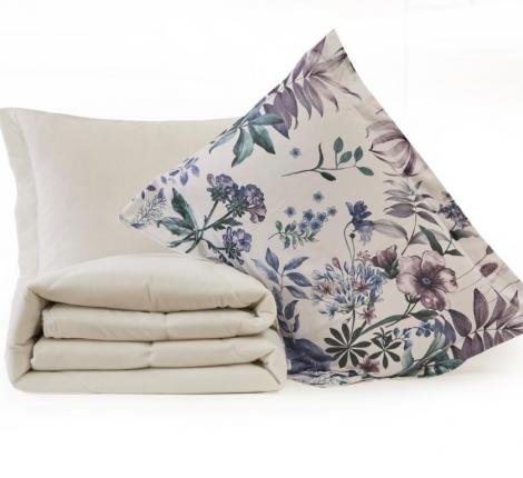 Постельное белье с одеялом "Sofi de Marko" Ренато №40 Велюр/Сатин, Семейный