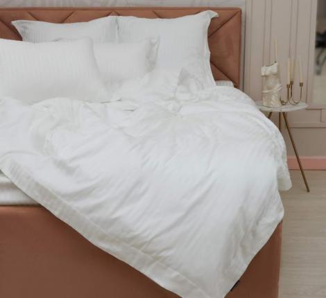 Постельное белье "Sofi de Marko" Моне (молоко) Страйп Сатин, Семейный