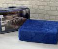 Покрывало велюровое "EFOR PREMIUM" УЗОР 240х260, темно-синий