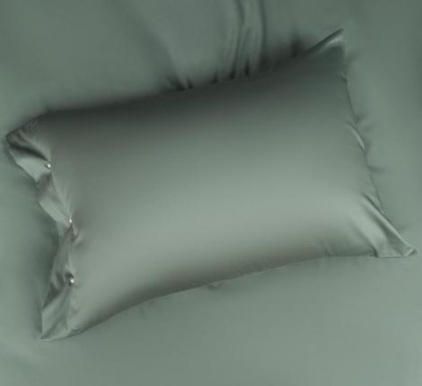 Постельное бельё "Sofi de Marko" Беллини (темно-зелёный) Сатин ДеЛюкс, Евро