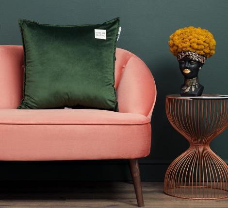 Подушка декоративная "Sofi de Marko" Ноэми (малахит) Велюр, 55х55