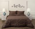 Постельное белье с одеялом "Sofi de Marko" Федерико (кофе) Страйп Сатин, Евро