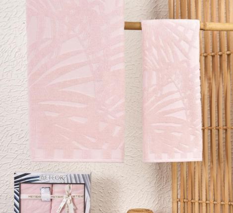 Комплект махровых полотенец "METEOR" (50x90/70х140) 2 шт. PATAYA, светло-розовый