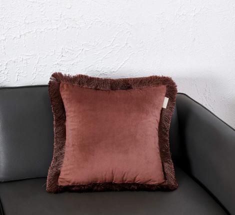 Наволочка декоративная "Sofi de Marko" Фаина (пепел роза) Велюр, 45х45 (1шт.)