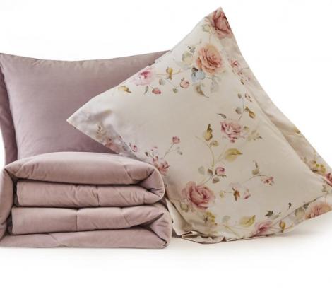 Постельное белье с одеялом "Sofi de Marko" Ренато №30 Велюр/Сатин, Евро