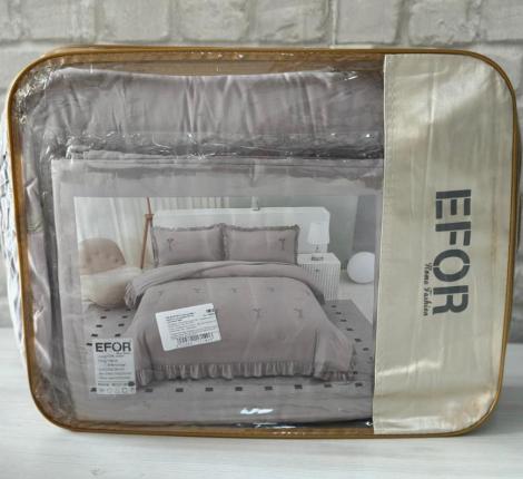 Постельное белье с одеялом EFOR SATEN "Эмилия №2 LEYLAK", Евро