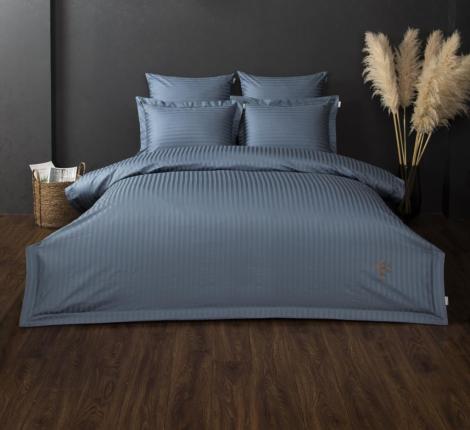 Постельное белье "Kazanov.A." Stripe Royal (ниагара) Страйп Сатин, Евро