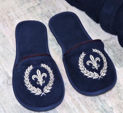 Халат мужской махровый с капюшоном Maison D'or "SEYMOUR" синий, M(46)/L(48)