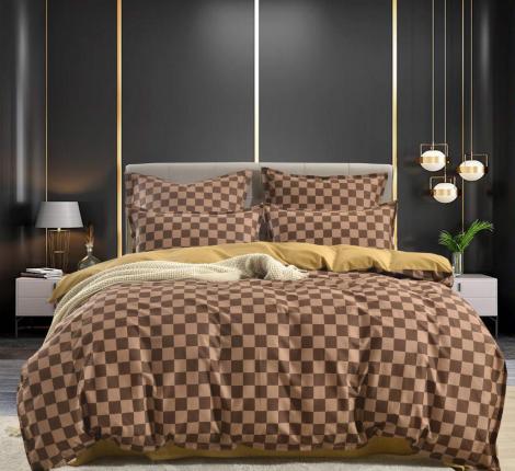 Постельное белье "Sofi de Marko" Кимберли (кофе) Сатин, Евро