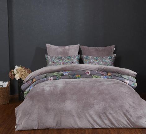 Постельное белье "Kazanov.A." Колибри Каллиопа (капучино) Велюр/Egypt Cotton, Евро