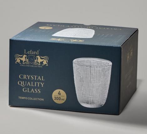 Набор стаканов 4 штуки "TEMPO", 300 мл