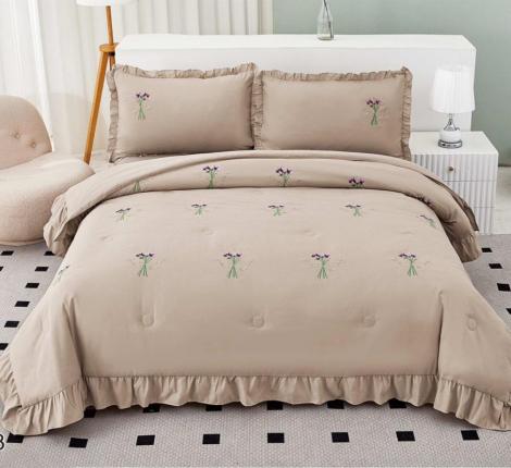 Постельное бельё с одеялом EFOR SATEN модель 2 (капучино), Евро