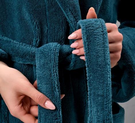 Халат женский трига шалька "AMBIELLA A-1295" изумрудный, 2XL