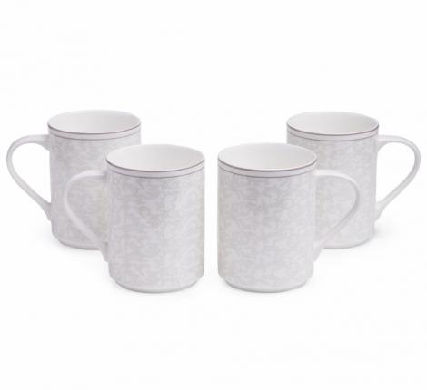 Набор кружек 4 шт. "GREY LACE", 400 мл