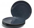 Набор тарелок закусочных 4 штуки BRONCO "CONCEPT", диаметр 22 см (синий)