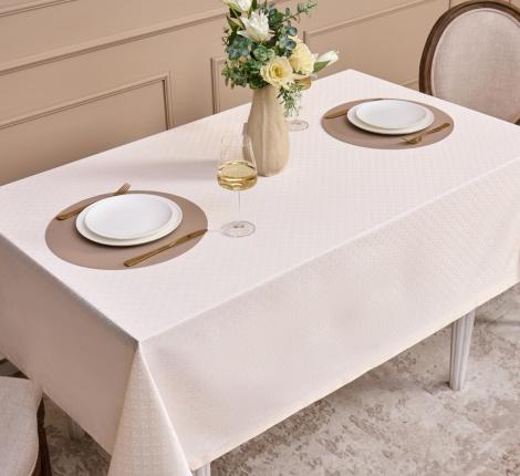 Скатерть с пропиткой SANTALINO "ЕВРОУГОЛОК" 145х300 см, шампань
