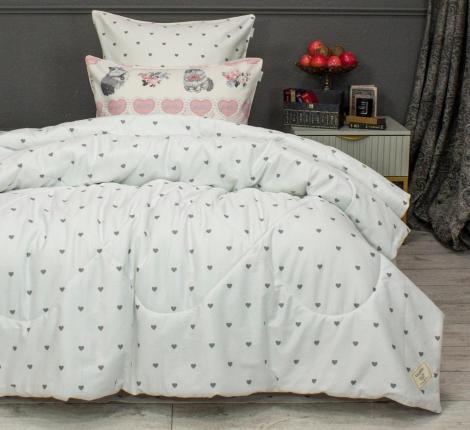 Постельное белье с одеялом "Kazanov.A." Лакки (жемчуг розовый кварц) Сатин, 1,5 спальный