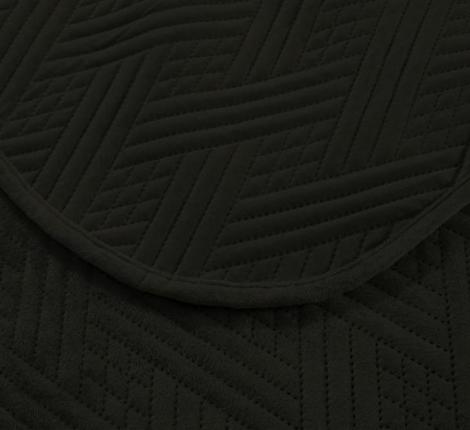 Покрывало из вареного бархата "KARTEKS" 03, 240х260 (50х70-2 шт), антрацит