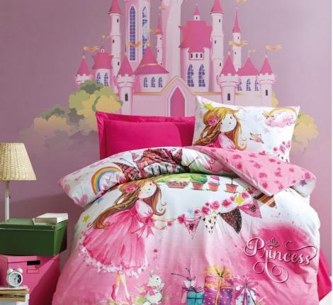 Постельное белье детское &quot;Cotton Box&quot; Princess Ранфорс 1,5 спальный, розовый