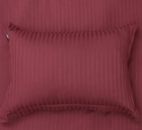 Постельное белье "Sofi de Marko" Моне (бордо) Страйп Сатин, 1,5 спальный